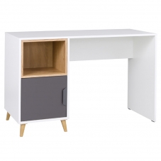 JOKER | psací stůl 14 | 120 cm | | bílá/grafit/šedá/lefkas světlý
