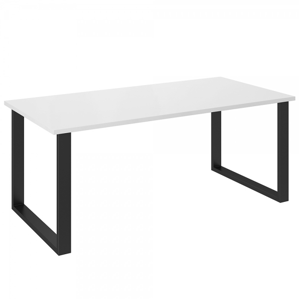 Jídelní stůl industriální Imperial - 185x90/75 cm - bílá