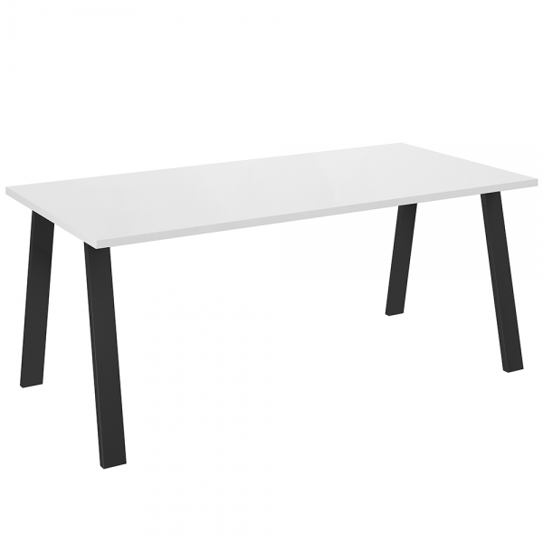 Jídelní stůl industriální Kleo - 185x90 cm - bílá