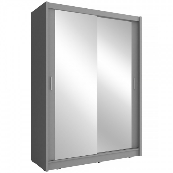 Skříň MAJA - 130 cm - grafit/2x zrcadlo