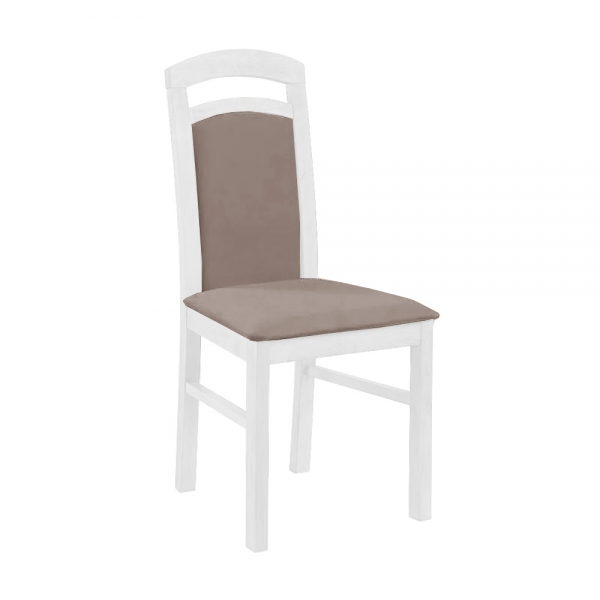 Jídelní židle PORTO | masiv | VÝBĚR TKANIN | bílá