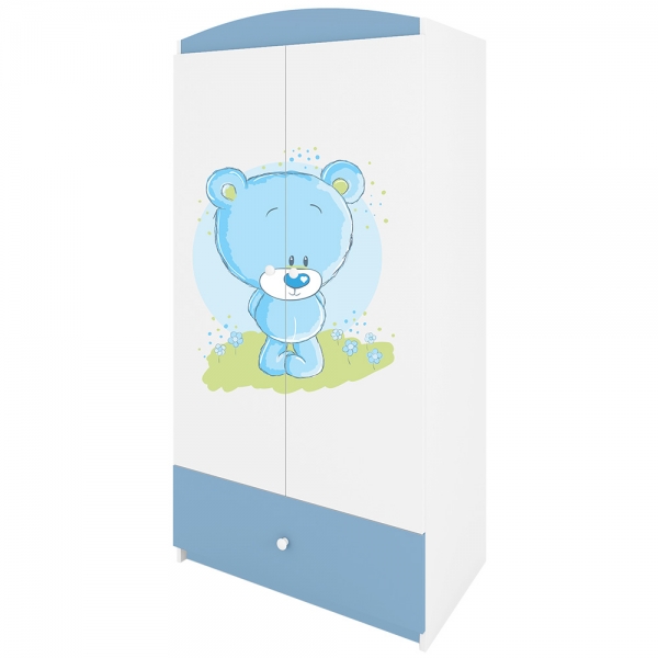 Babydreams | šatní skříň | modrá/bílá | medvídek