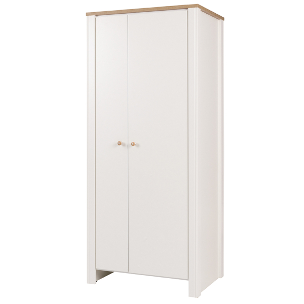 BERG | šatní skříň 1 | 85 cm | krémová/dub zlatý