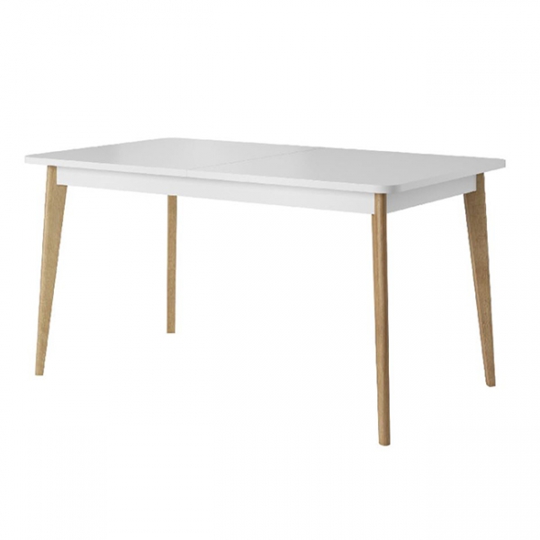Nordi - rozkládací jídelní stůl PST140 - bílá - 140/180x80 cm