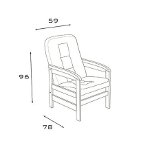 Křeslo Toffi | 59 cm | VÝBĚR TAKNINY a NÁTĚRU