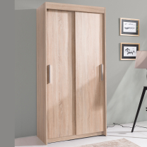 Šatní skříň KARO | 120 cm | bez zrcadla | posuvné dveře | sonoma