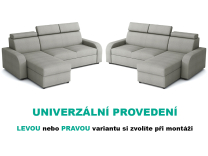 Sedací souprava Oslo 2r+LC | 235x170 | univerz. | rozkládací + úlož. prostor | šedá | POSLEDNÍ KUS