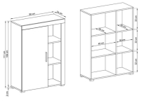 Obývací stěna Oli - bílá/atelier