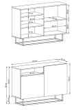 Enjoy - komoda EK120 - grafit