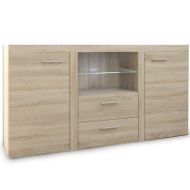 Obývací stěna RUMBA XL + komoda 2F2S | 300 + 156,4 cm | sonoma