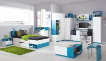Mobi - dvoupatrová postel MO19 - modrá