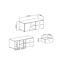 DELTA | TV stolek DL8 | 120 cm | dub/antracit