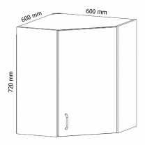 Aspen | horní skříňka G60N | bílá lesk