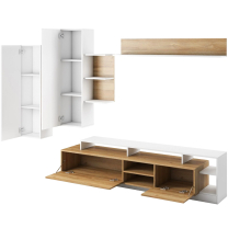 Obývací stěna ALVA | sestava B | dub grandson/bílá