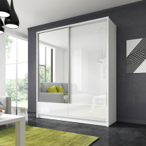 Šatní skříň ARIA I 180 - bílá lesk