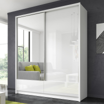 Šatní skříň ARIA I 180 - bílá lesk