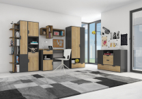 Nano - regál NA3 L/P - dub riviera