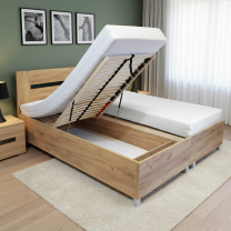 Dvoulůžko SALLY | 160x200 cm | polohovací rošt otvírací | VÝBĚR MATRACE A ODSTÍNU | výroba v ČR