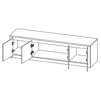 MONTANA d | TV stolek/komoda K4D | 170 cm | lefkas