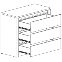 MONTANA d | komoda K3S | 90 cm | lefkas