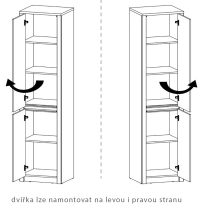 MONTANA d | šatní skříň S1D | 50 cm | lefkas