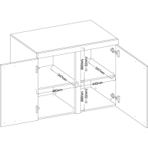 Komoda RUMBA 2F | 97,2 cm | beton