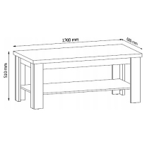 Provence | konferenční stolek ST2 | šedá | 120x60x50 cm