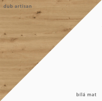 MALTA b | komoda K2DP | 140 cm | dub artisan / bílá