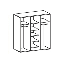Malta - šatní skříň S3D - dub artisan/šedá