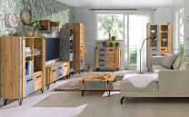 Lofter - TV stolek LO7 - dub wotan/beton millenium