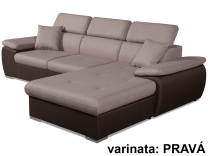 Sedací souprava Sorento | PRAVÁ | 283x192 | rozkládací + úložný prostor | hnědá | POSLEDNÍ KUS