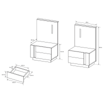 Arco a | 2x noční stolek + osvětlení | artisan