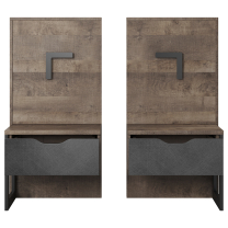 ARDEN | 2x noční stolek ARDEN + LED osvětlení | 2x 51,6 cm | dub sand grange/matera