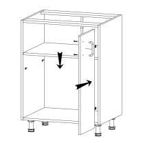 Kuchyňská linka Aspen B | 340 cm | bílá lesk