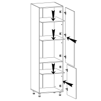 Kuchyňská linka Aspen C | 520 cm | bílá lesk