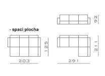 Sedací souprava Zonda II - bella 02 - VÝPRODEJ 1ks