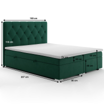 Dvoulůžko Roma Boxspring - Mono 231 - 160 cm - SKLADEM poslední 1 ks