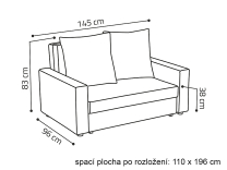 Pohovka Astra II | 145 cm | enjoy 12 žlutooranžová