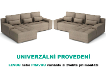 Sedací souprava Lacosta - UNIVERZÁLNÍ - světle hnědobéžová