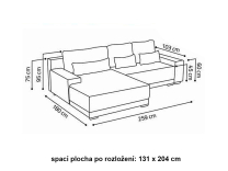 Sedací souprava Lacosta - UNIVERZÁLNÍ - světle šedobéžová