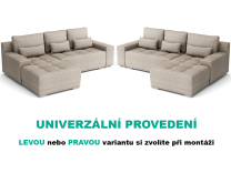 Sedací souprava Lacosta - UNIVERZÁLNÍ - světle šedobéžová