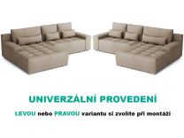 Sedací souprava Lacosta MAX - UNIVERZÁLNÍ - světle hnědobéžová