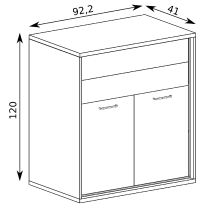 Mediolan - komoda M6 - natural hikora