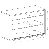 Mediolan - komoda M7 - natural hikora