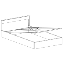Mediolan - dvoulůžko M9 160x200 cm - natural hikora