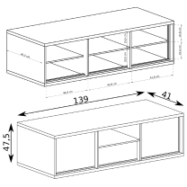 Mediolan - TV stolek M12 - natural hikora
