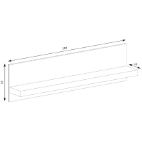 Obývací stěna INDIANAPOLIS s | sestava A | 330 cm + stolek 120x60 cm | jasan světlý