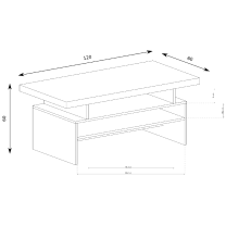 Obývací stěna INDIANAPOLIS s | sestava A | 330 cm + stolek 120x60 cm | jasan světlý