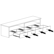 ORIENT | TV stolek RTV | 168 cm | bílá