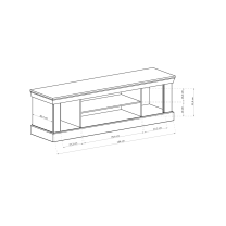 Antica K | TV stolek A15 | 162 cm | kraft zlatý